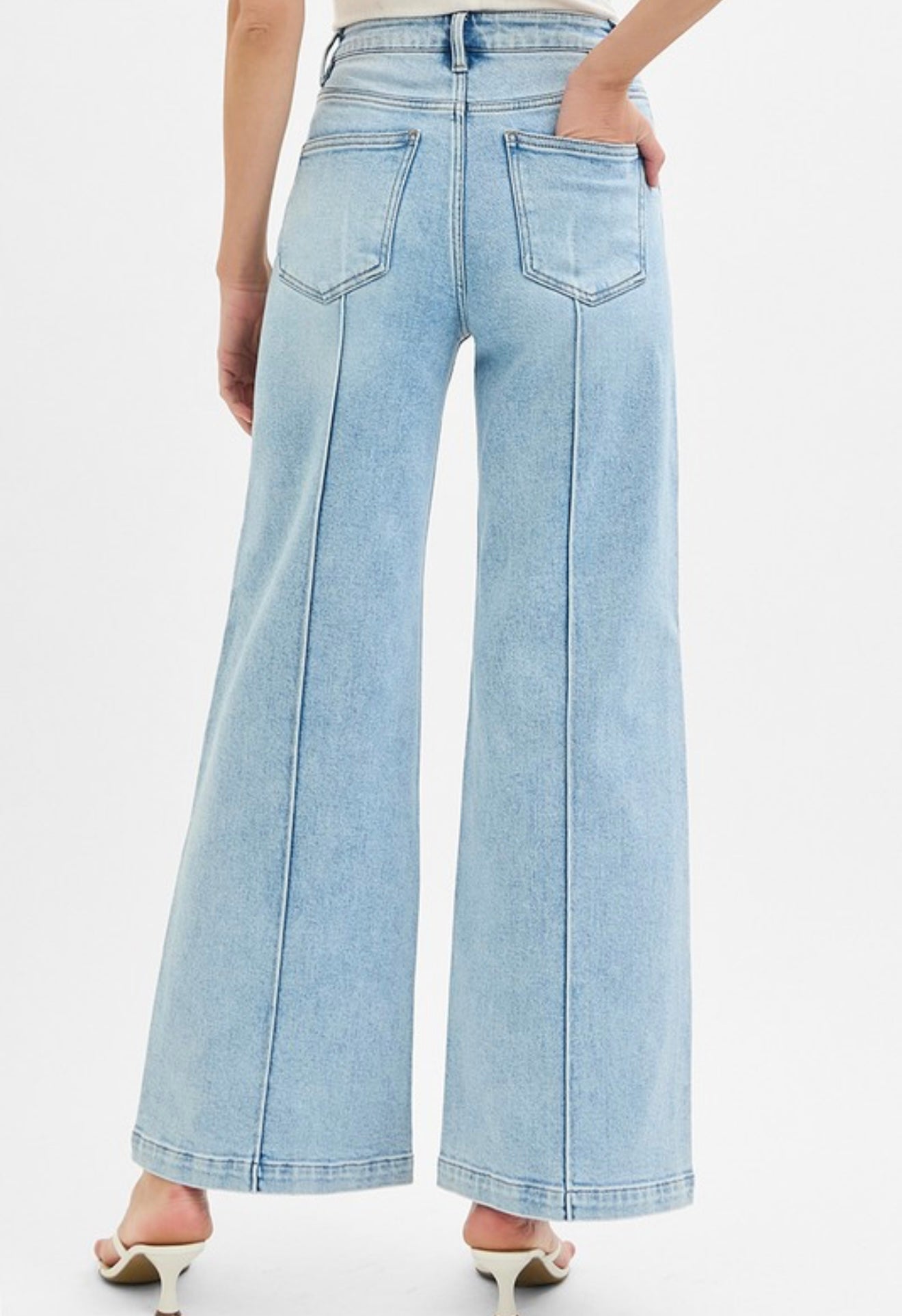 Pintuck Leg Detail Denim