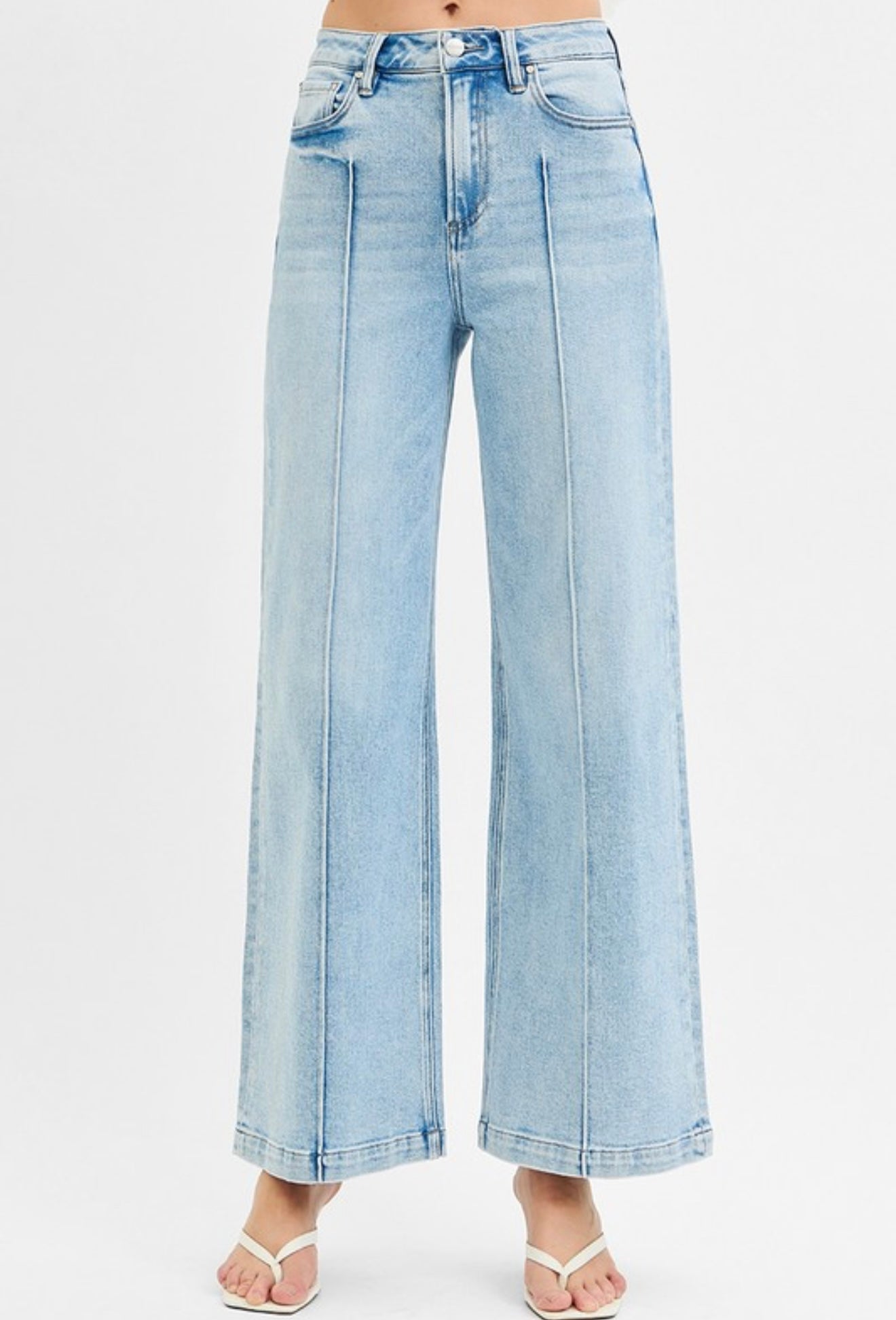 Pintuck Leg Detail Denim