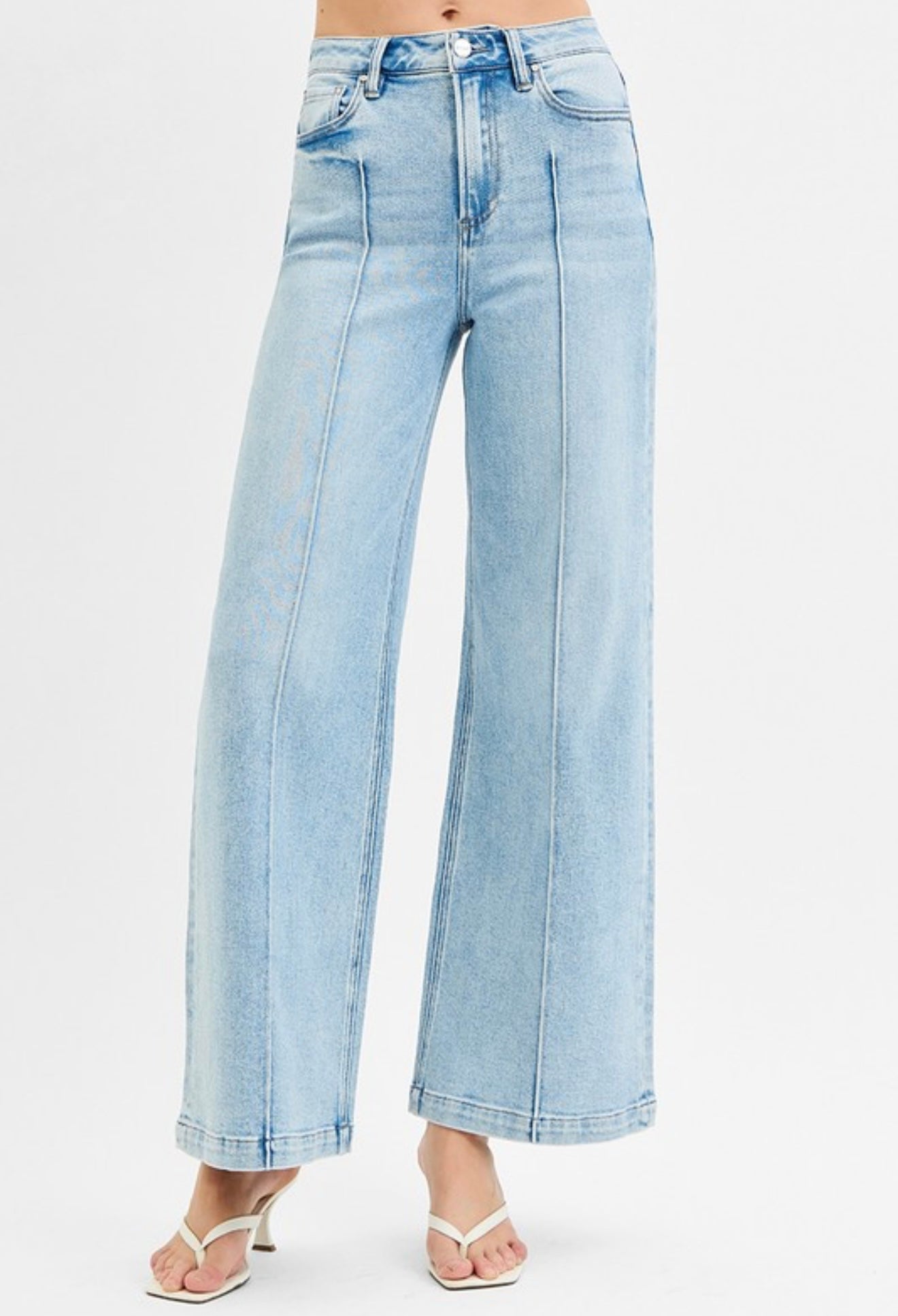 Pintuck Leg Detail Denim