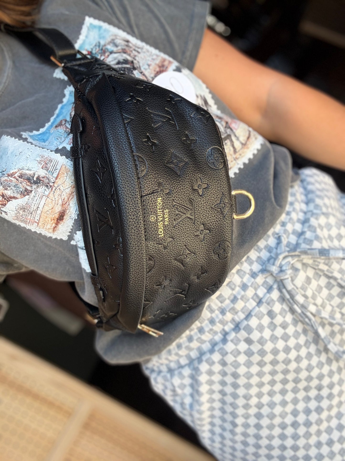 Luxury Black Fanny Bag