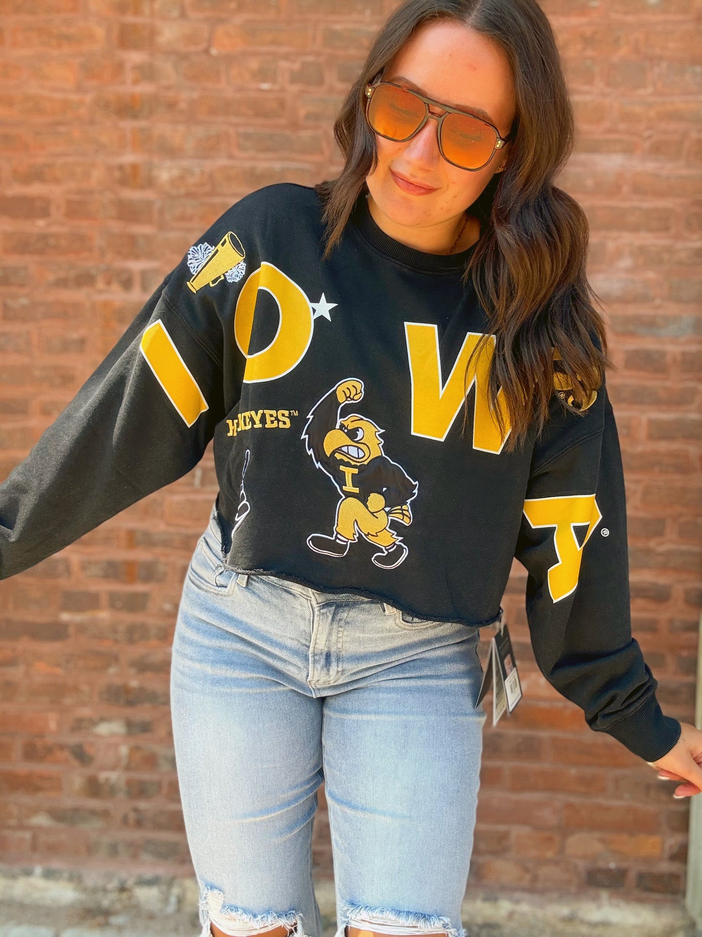 Iowa Patched Up Cropped Longsleeve