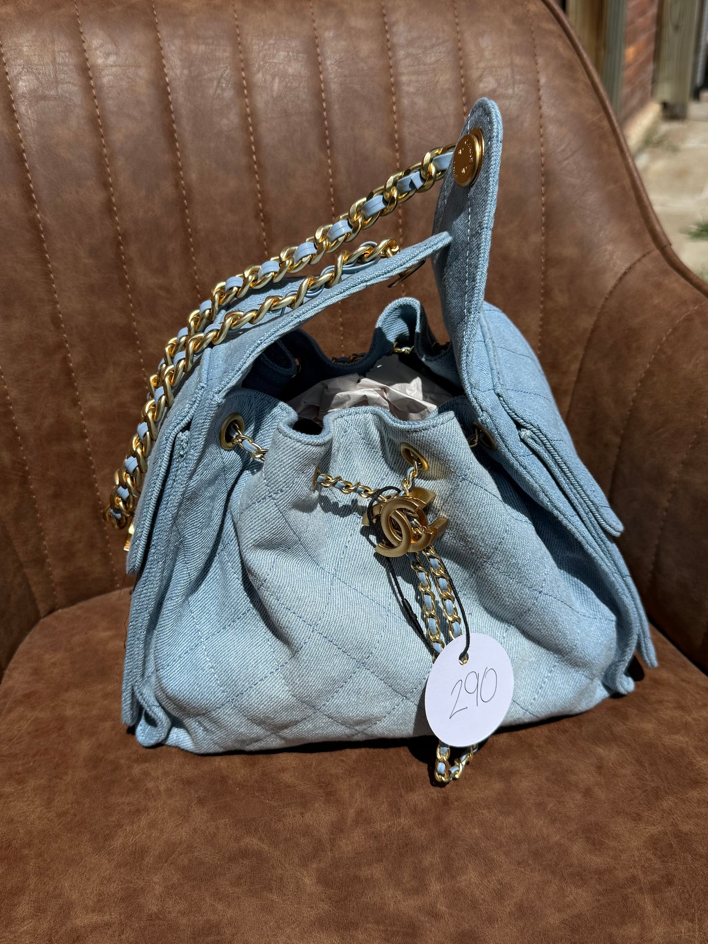 Luxury Denim Bucket Bag