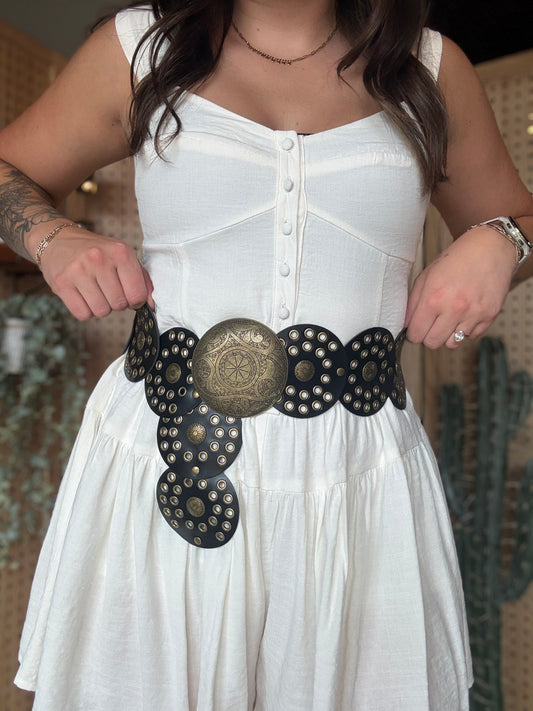 Western Studded Disc Belt
