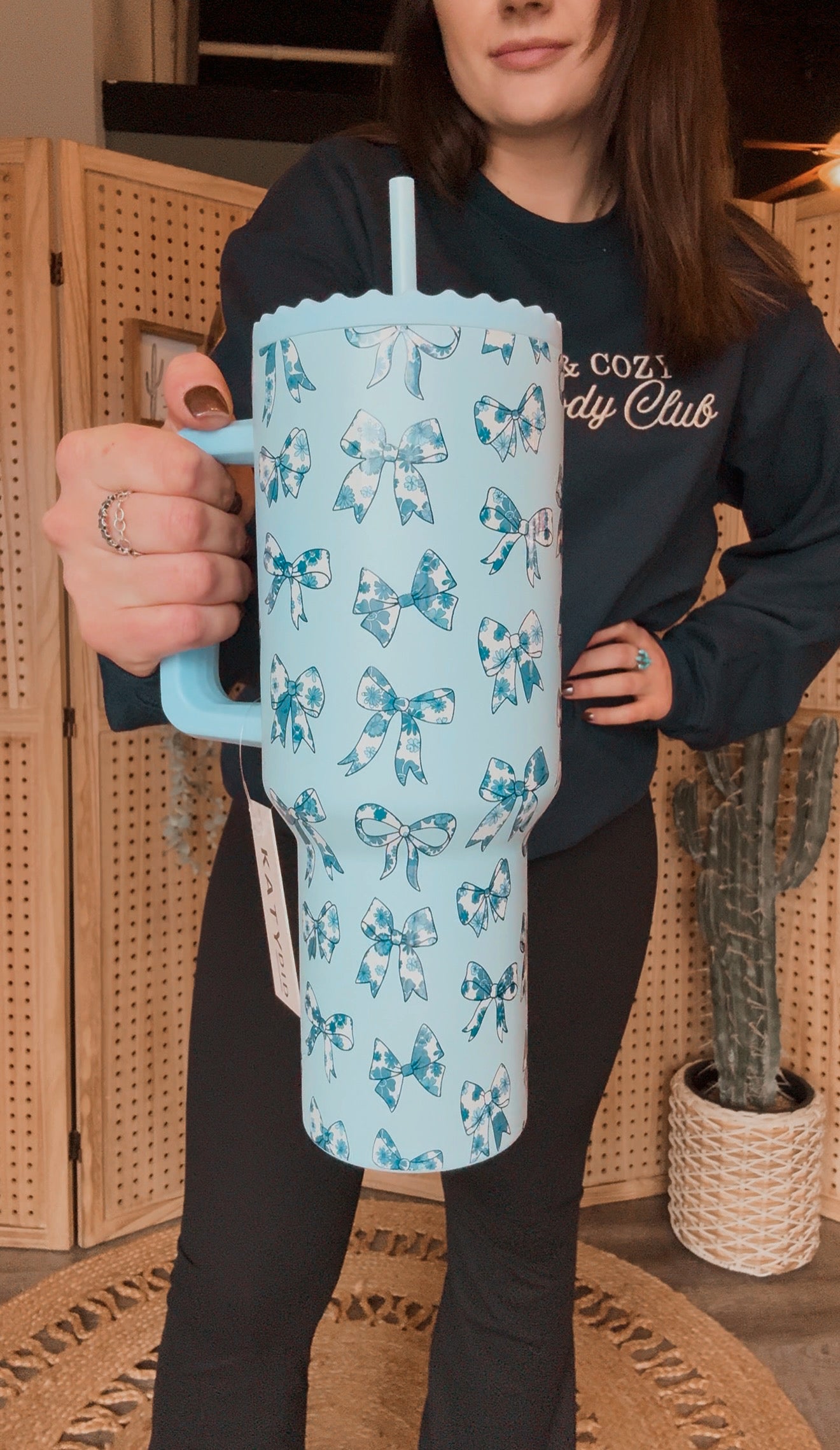 Baby Blue Bows Tumbler