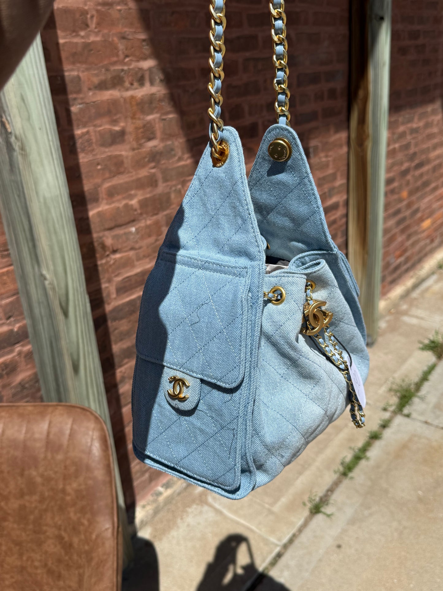 Luxury Denim Bucket Bag