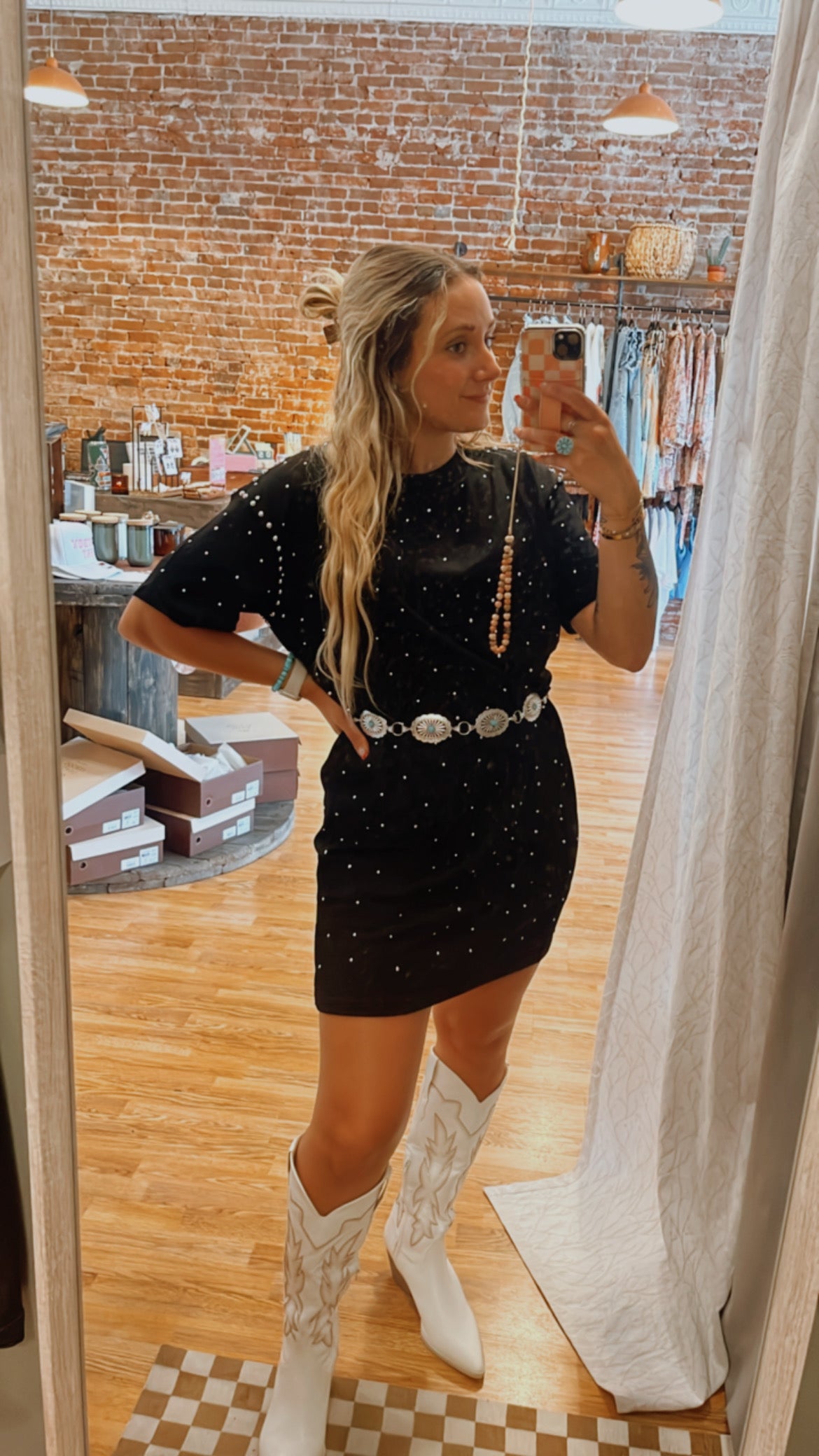 Studded T Shirt Dress