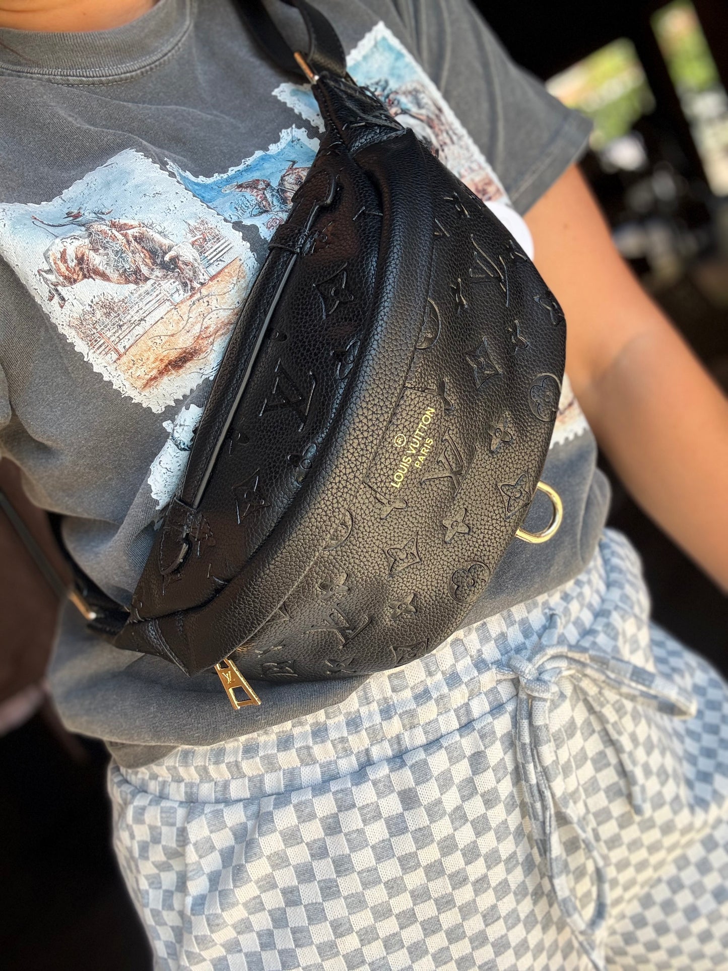 Luxury Black Fanny Bag