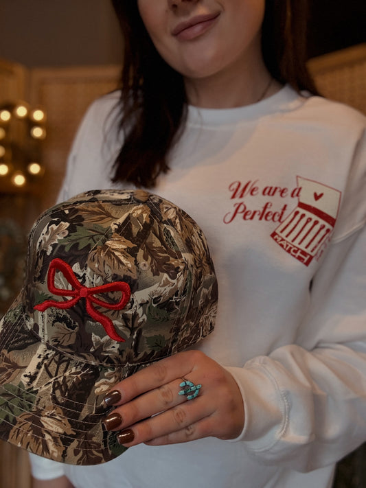 Red Camo Bow Hat