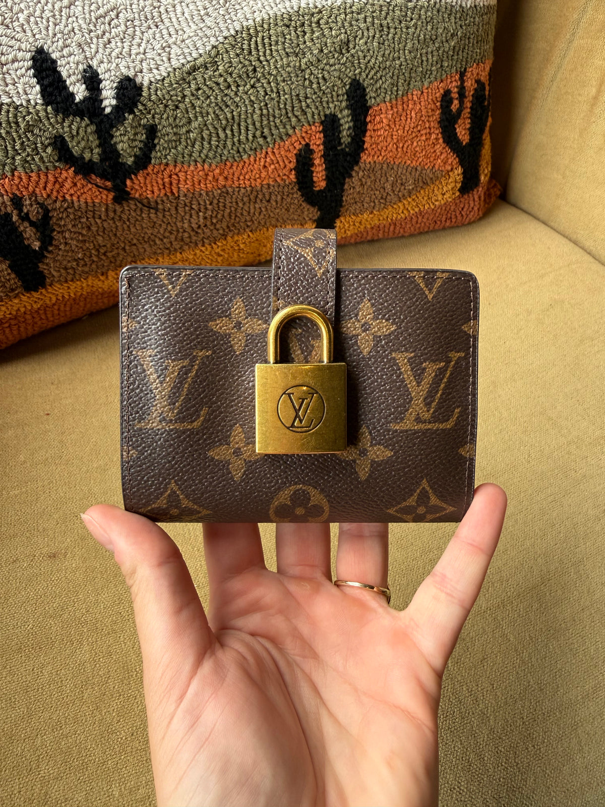 Luxury Brown Lock Wallet