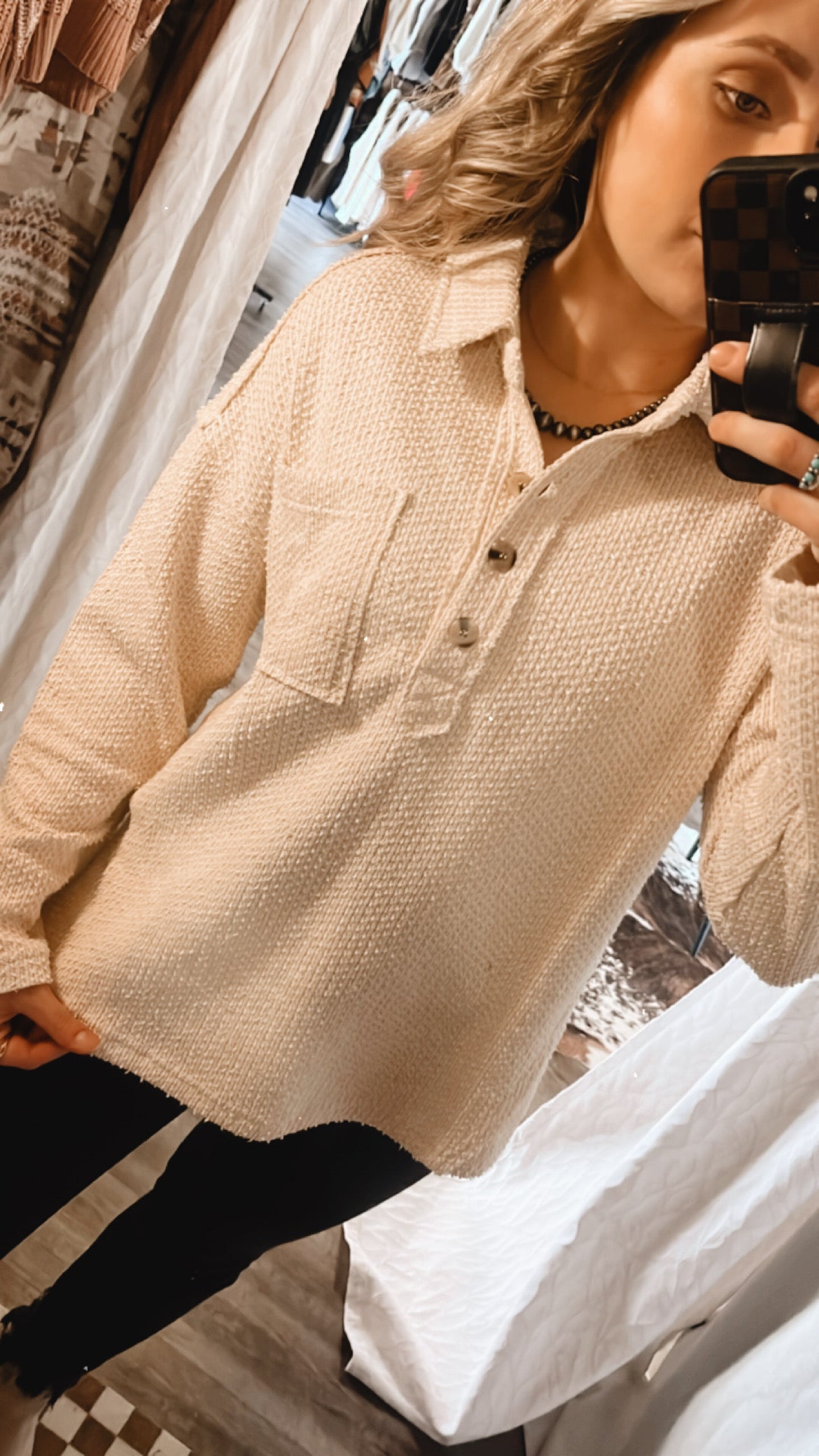 Henley Knit Top