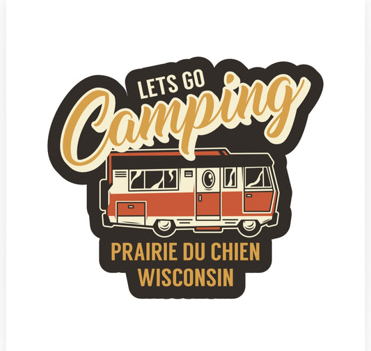 Let’s Go Camping Sticker