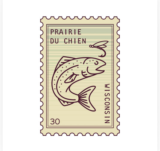 Fish Stamp Sticker
