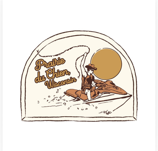 Jet-ski Cowboy Sticker