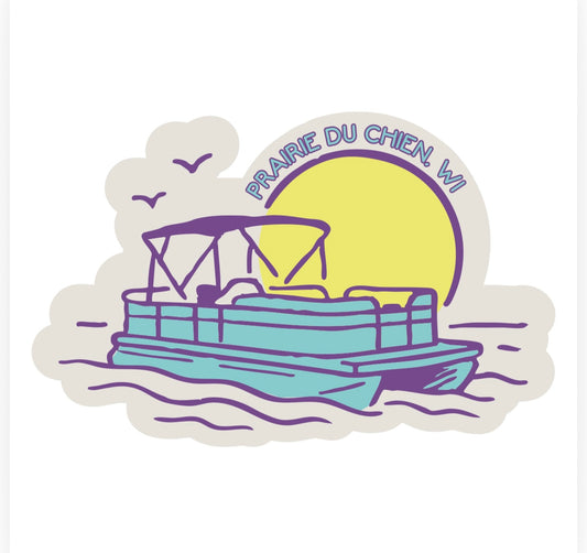 Prairie Pontoon Sticker