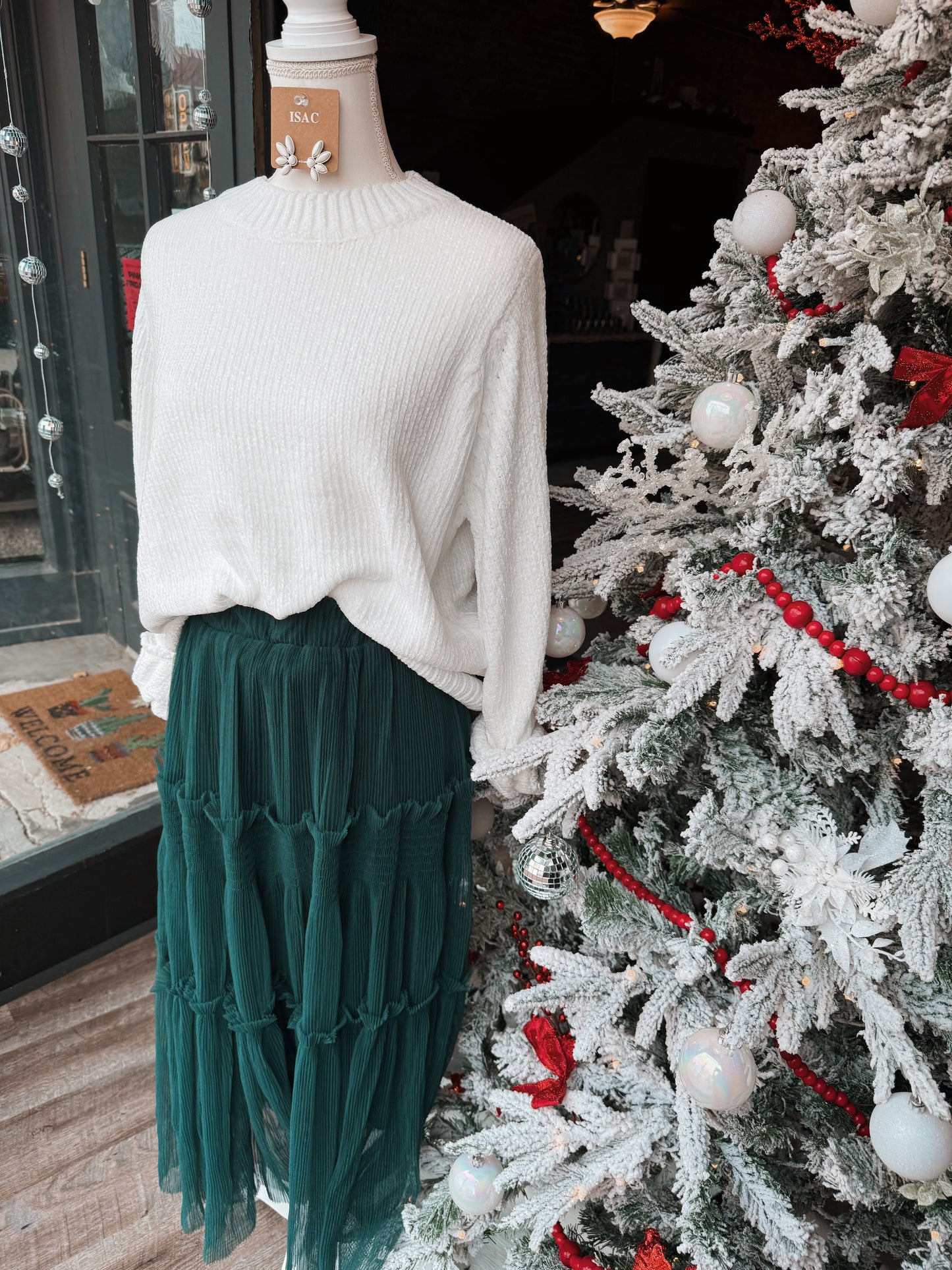 Tulle Tiered Midi Skirt