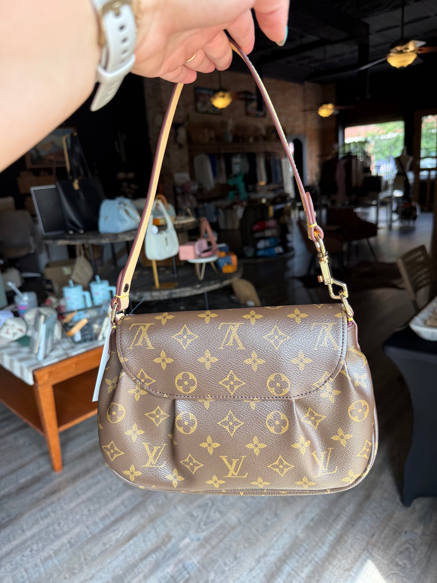 Luxury Brown Buckle Bag