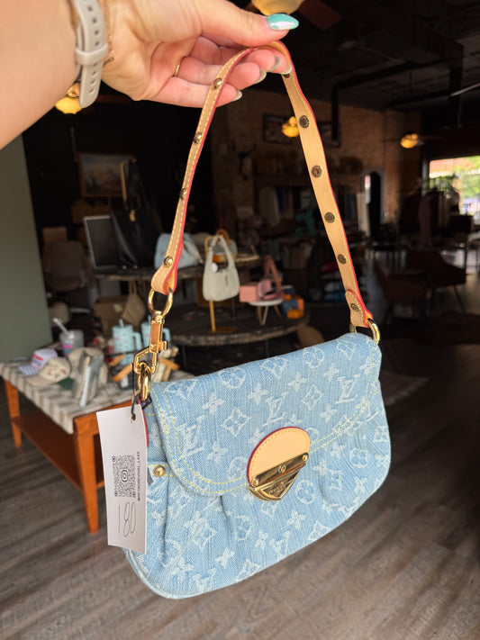 Luxury Denim Buckle Bag