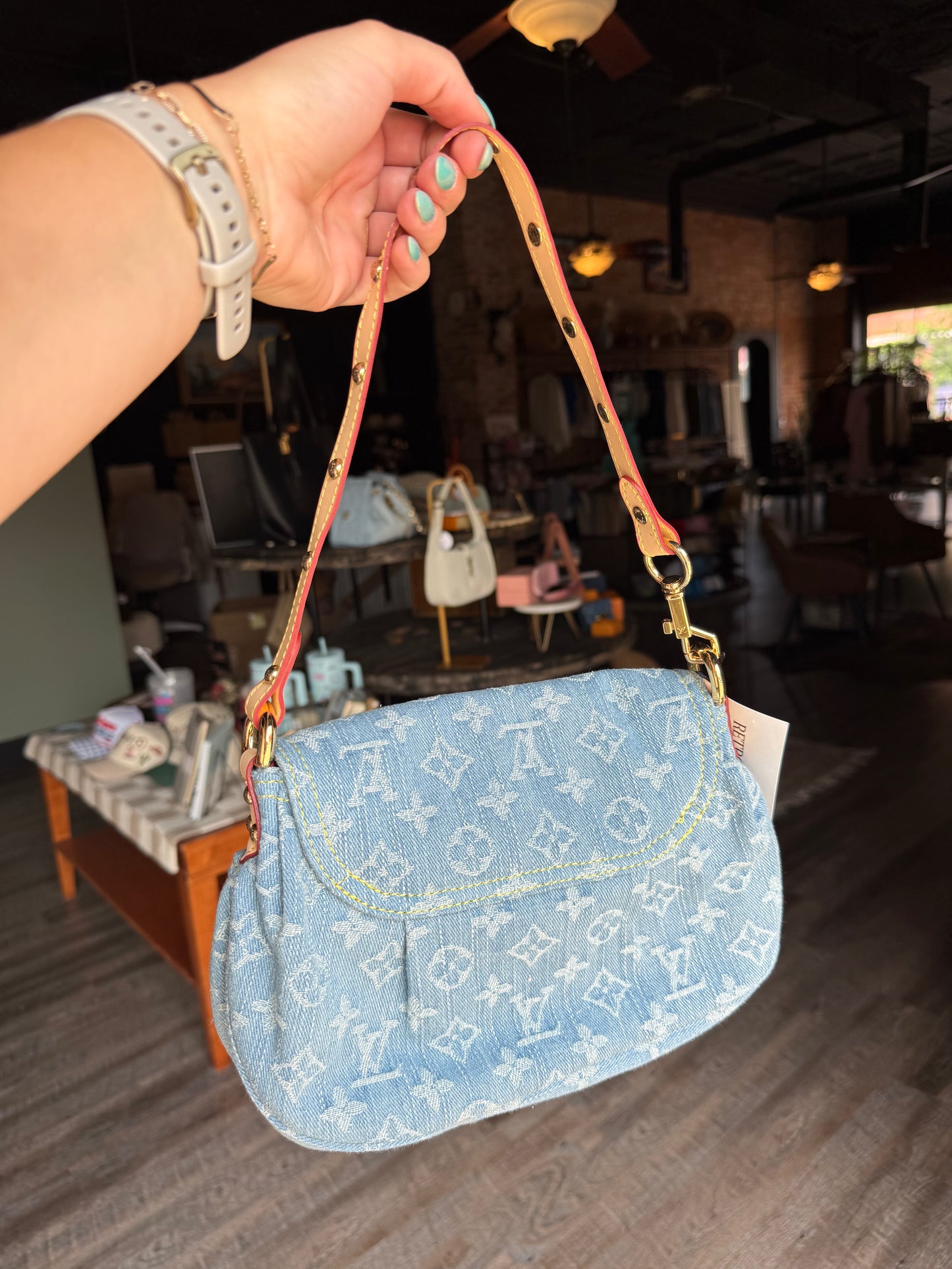 Luxury Denim Buckle Bag