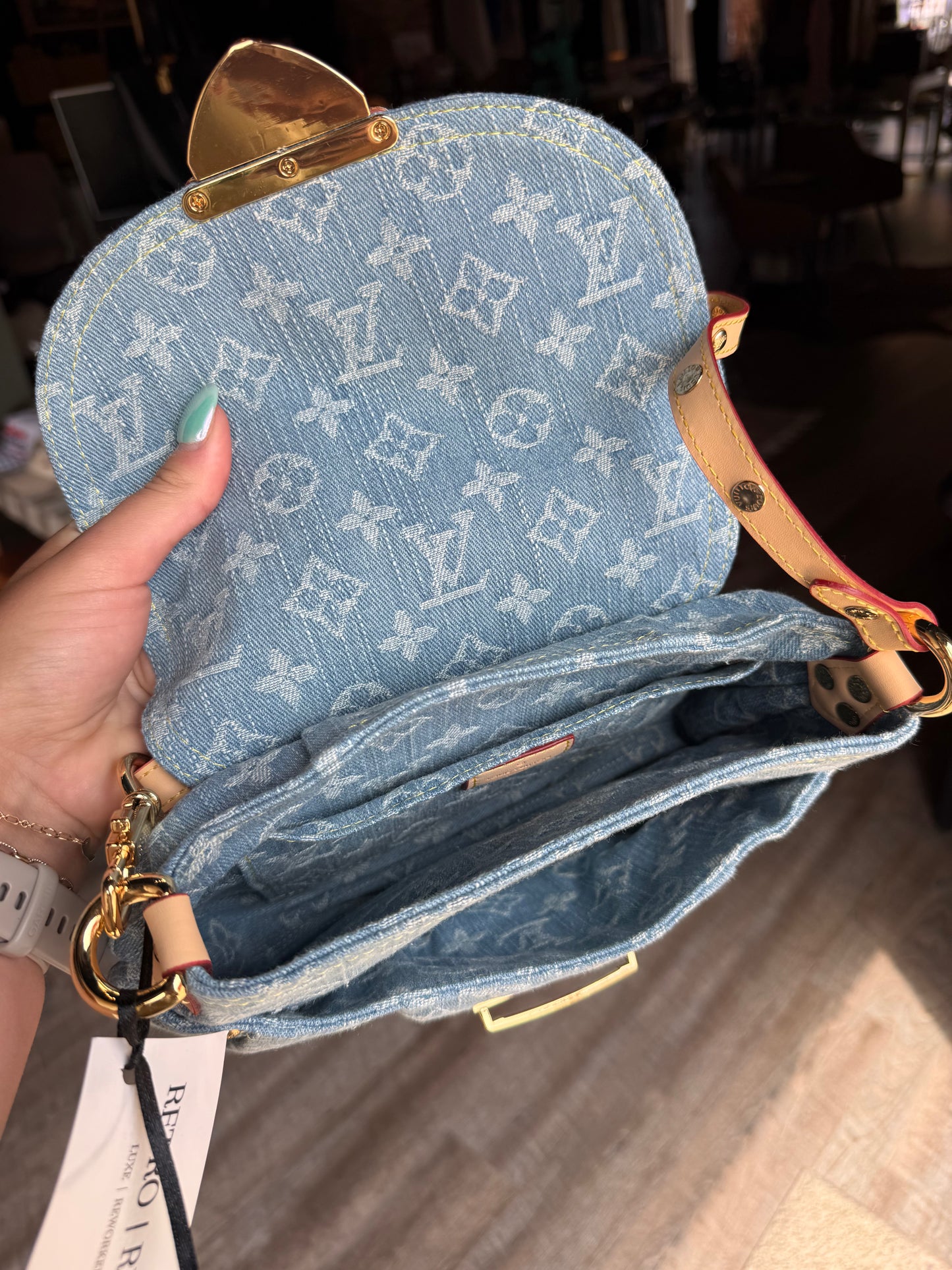 Luxury Denim Buckle Bag