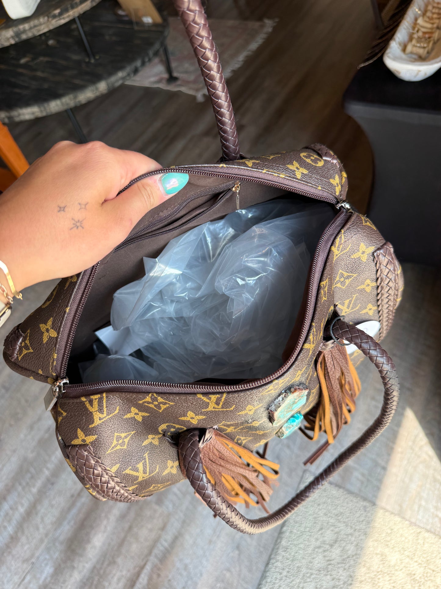Luxury Fringe & Turquoise Speedy