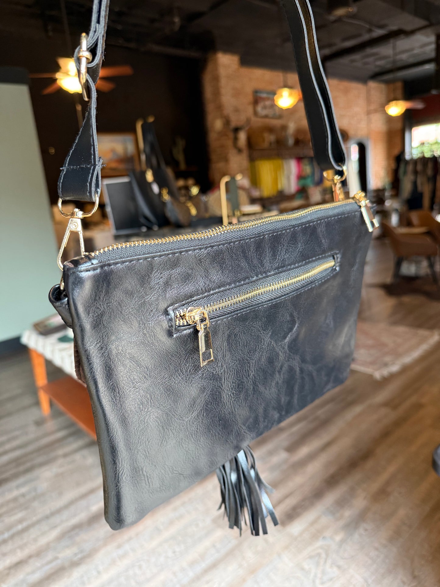 Luxury Black Tassel Bag