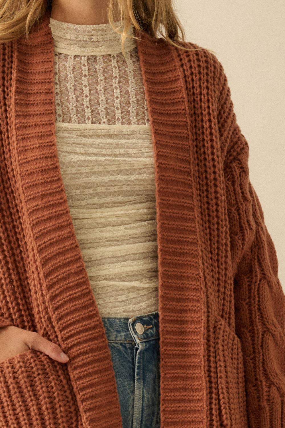 Sunburn Thick Knit Cardigan