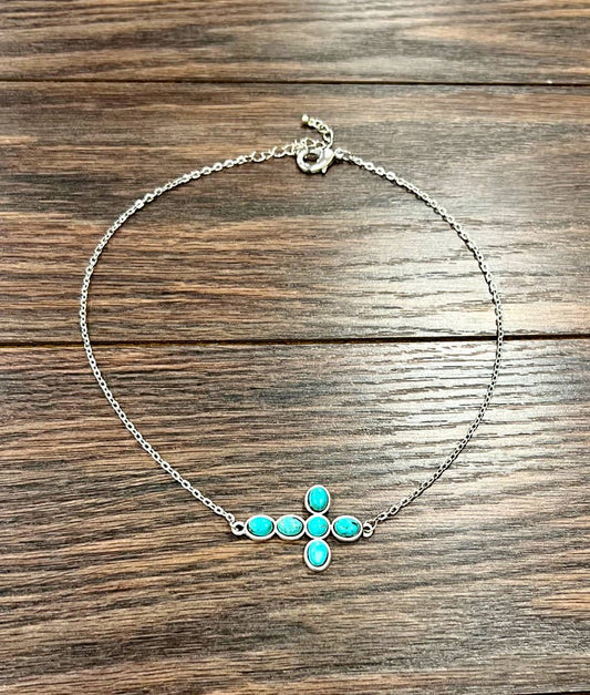 Sideway Cross Necklace