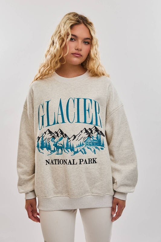 Glacier Embroidered Crewneck