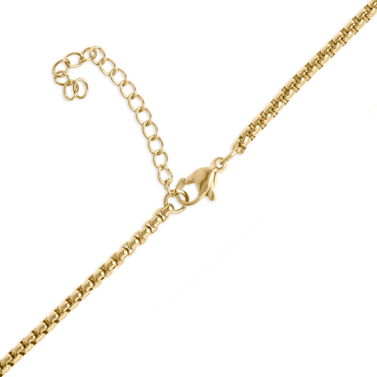 Gold Horse Shoe Carabiner Necklace