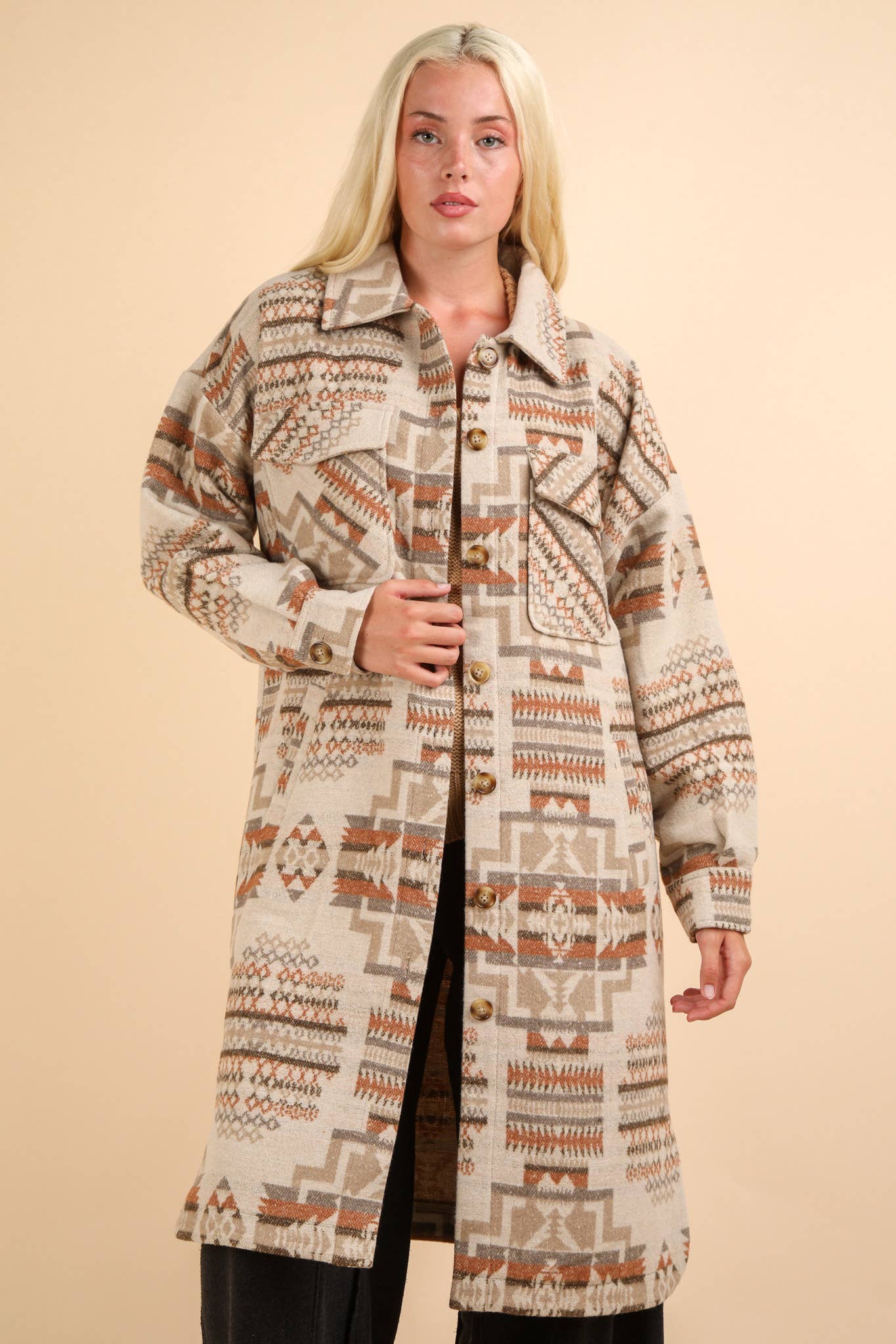 Wyoming Aztec Long Jacket