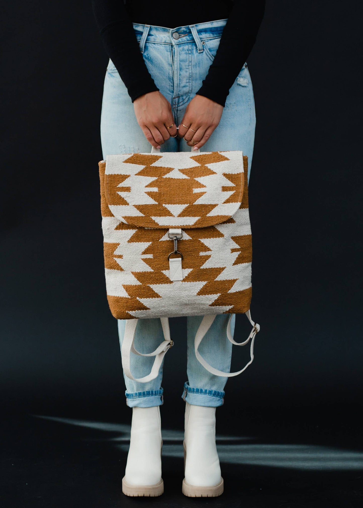 Camel & Cream Aztec Backpack