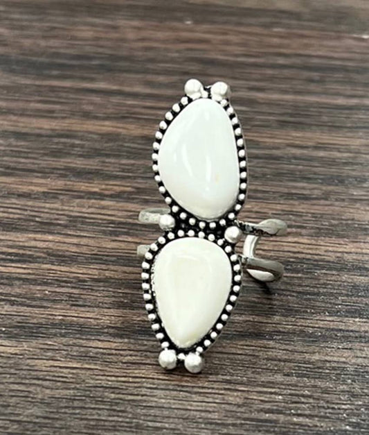 White Stone Ring