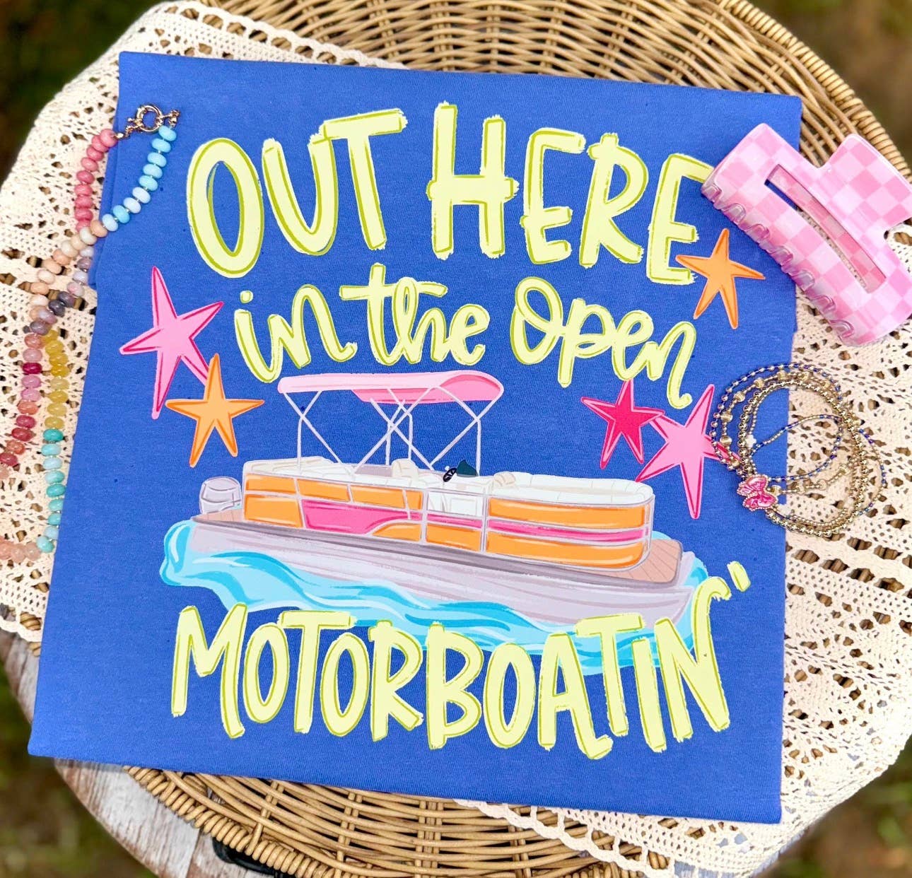 Out Here Motorboatin’ Tee