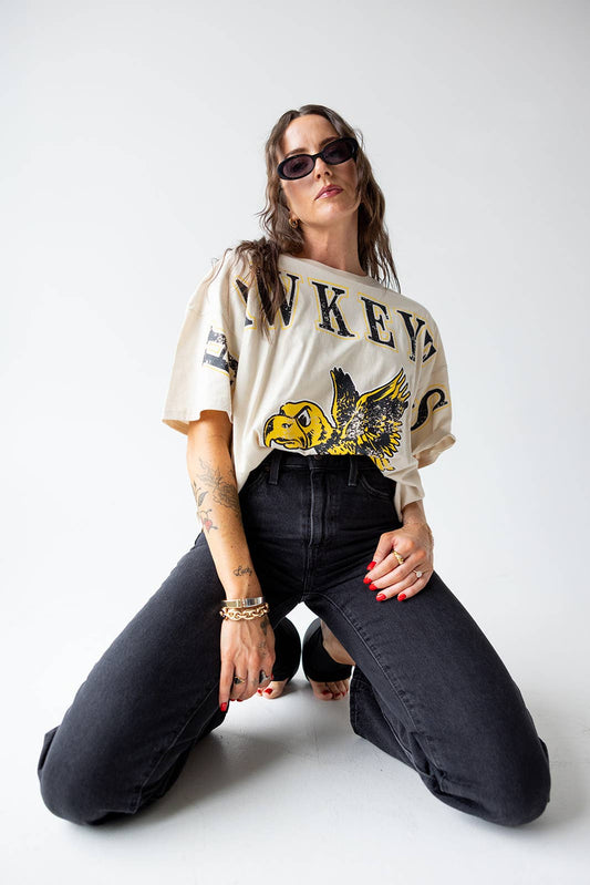 Iowa Split Oversized Band Tee