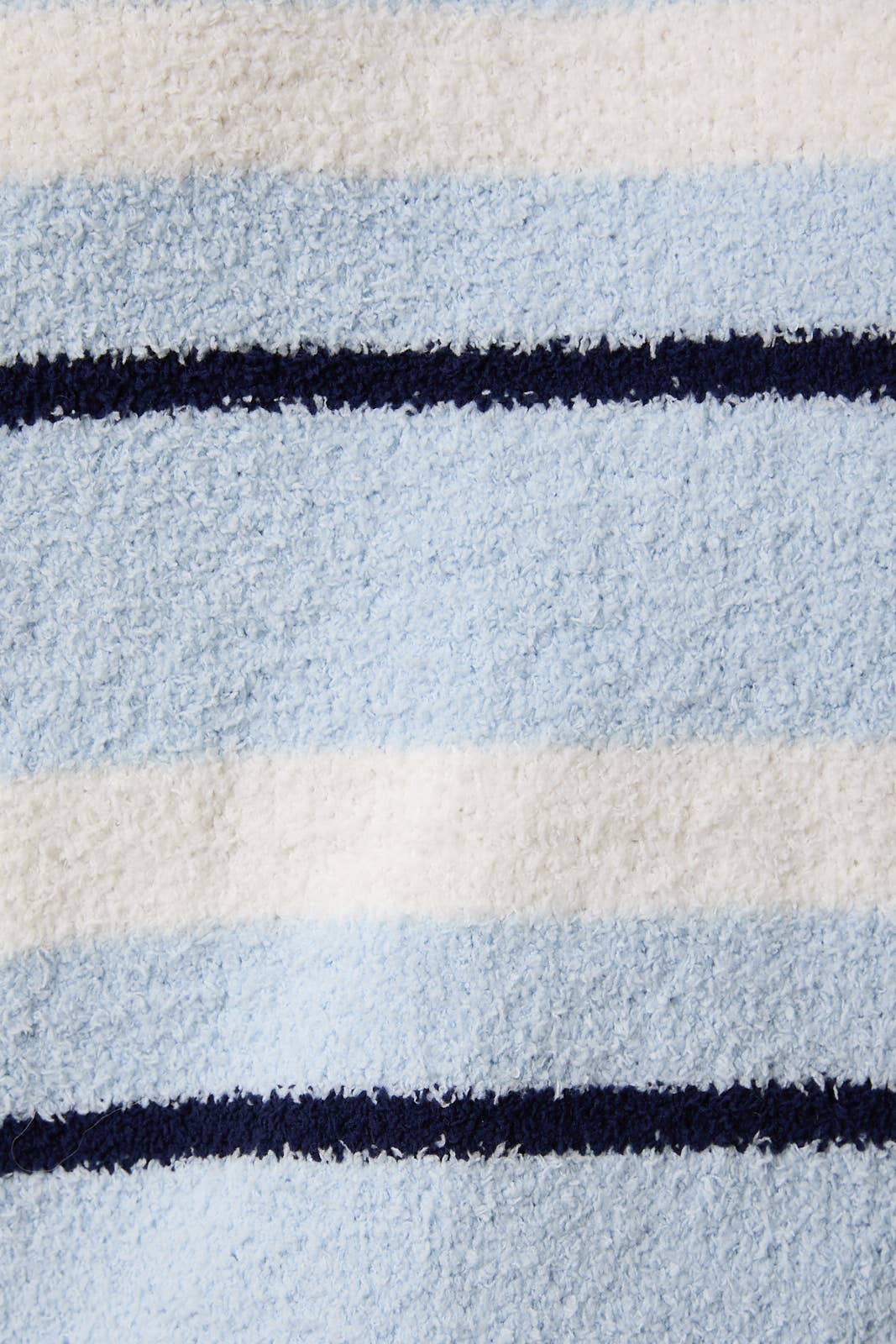 Blue Striped Plush Lounge Set