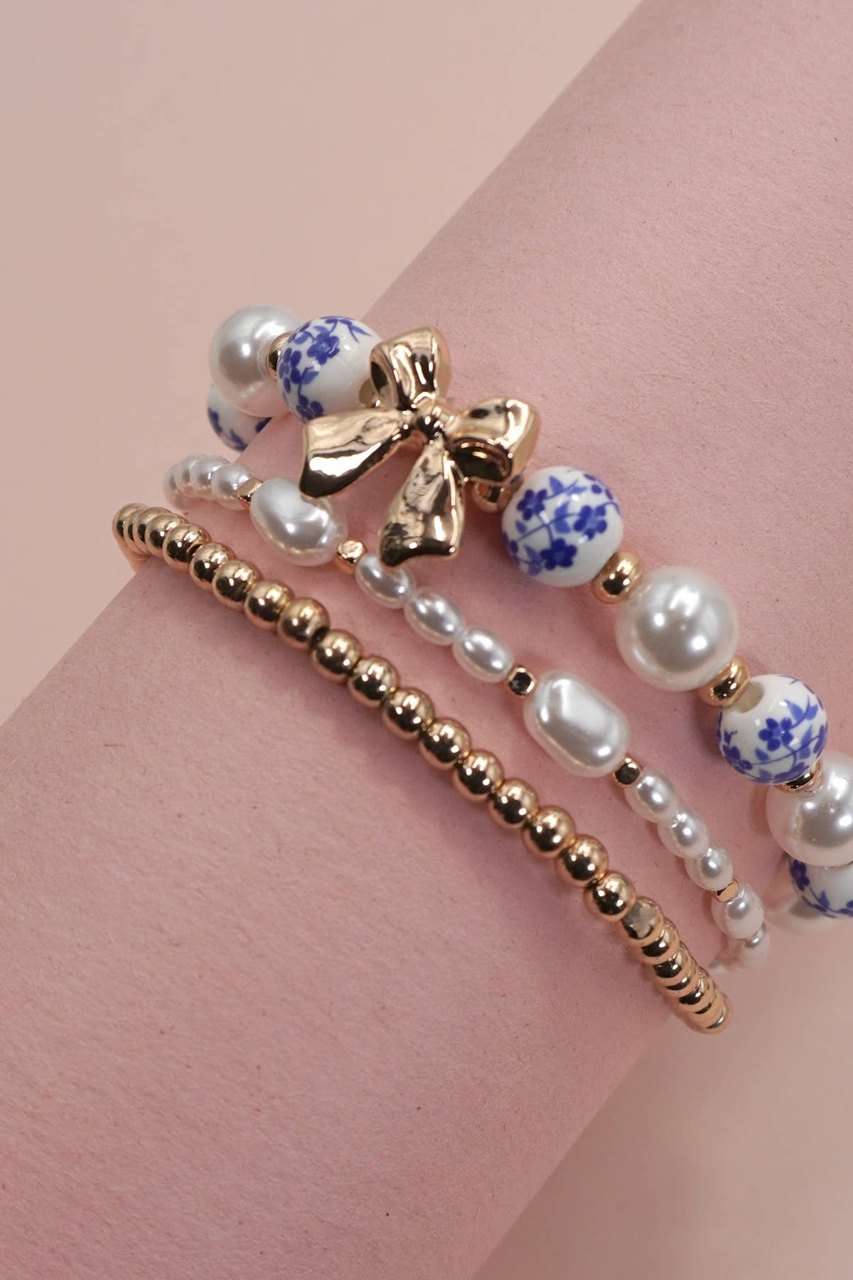 Blue Ceramic Bracelet Set