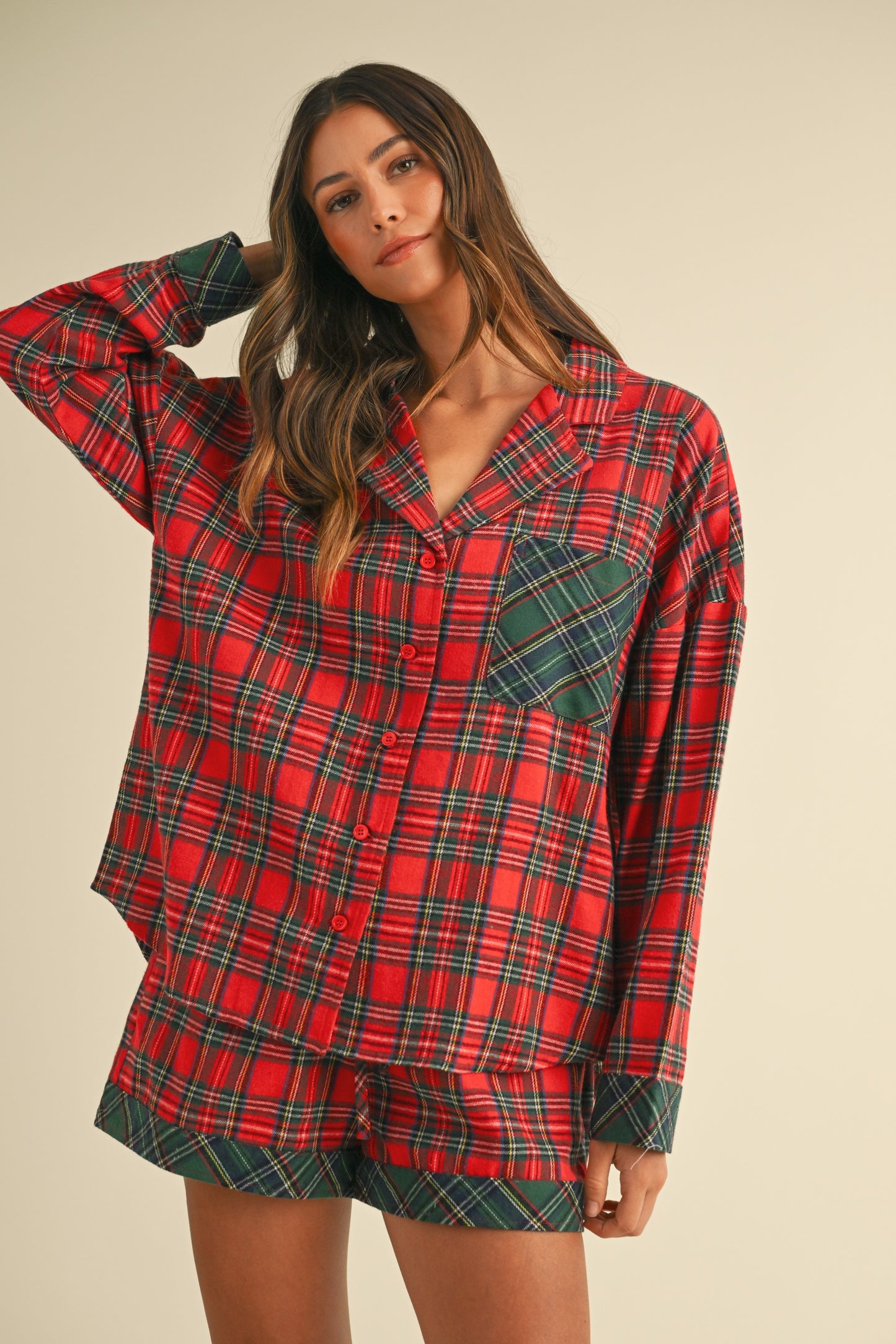 Christmas Plaid Pajama Set