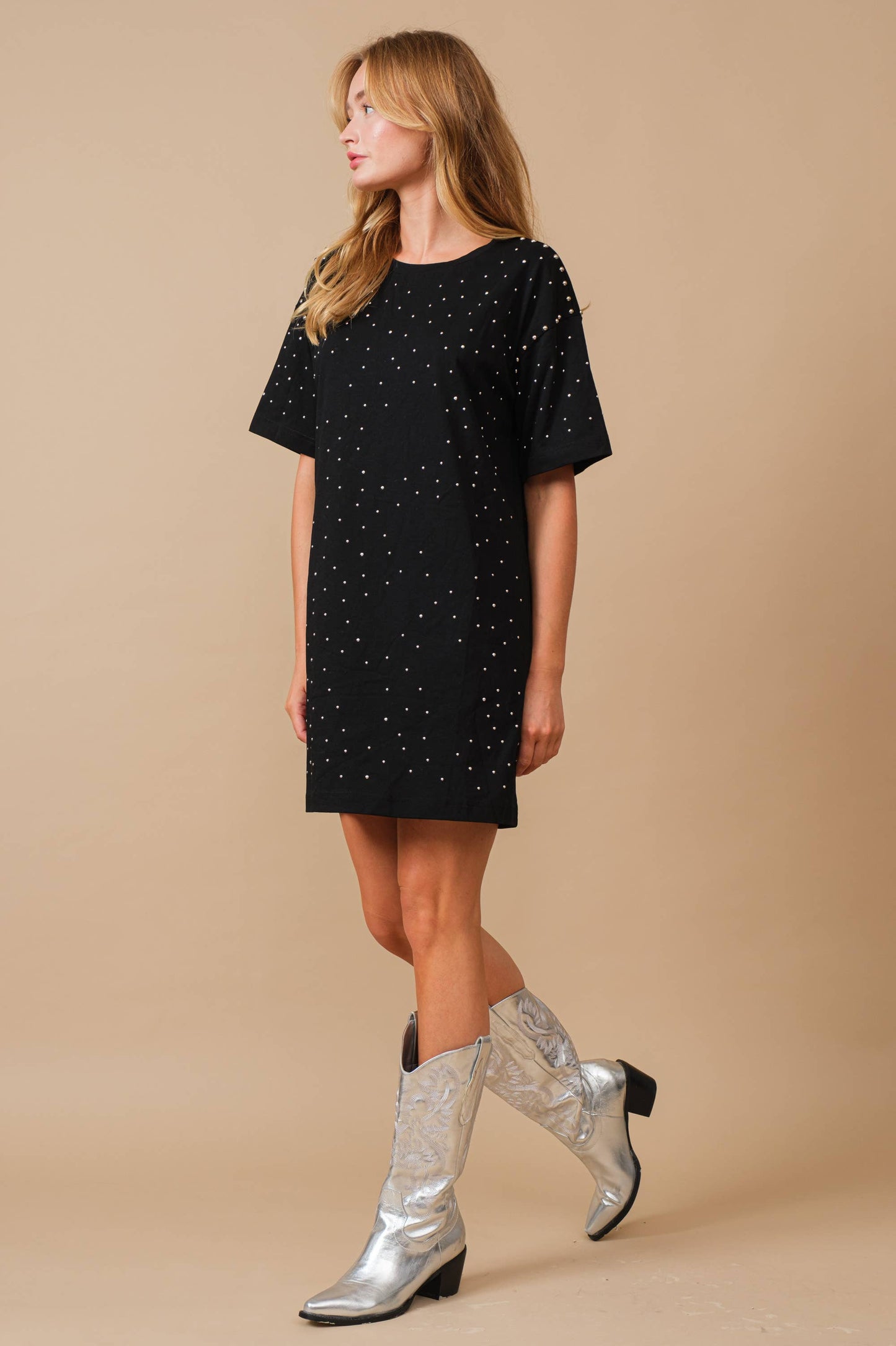 Studded T Shirt Dress