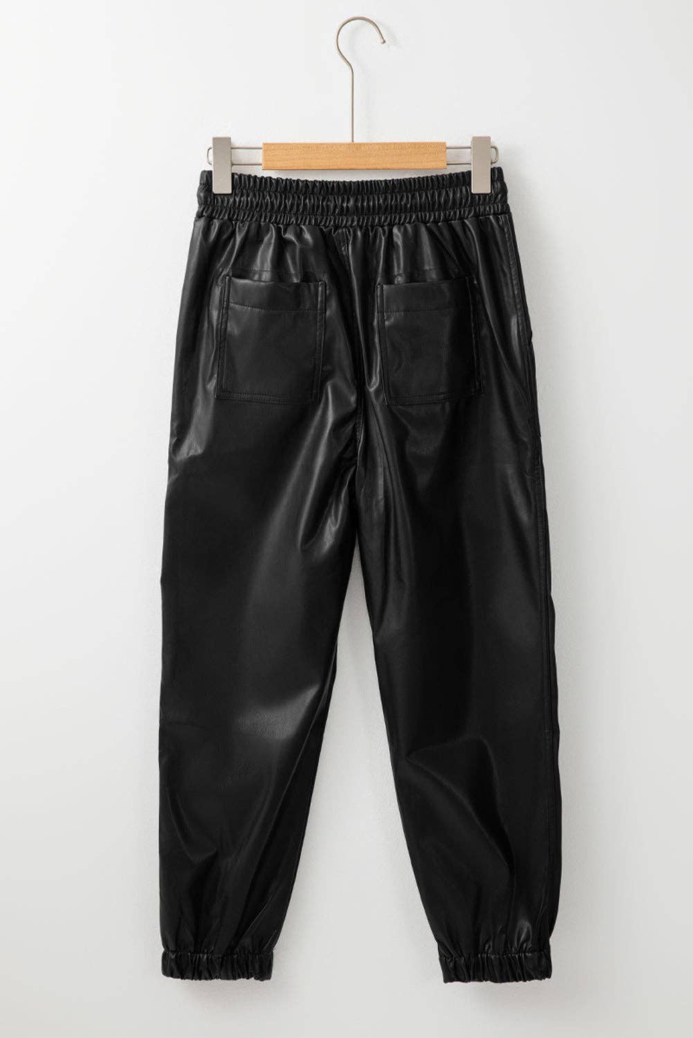 Faux Leather Joggers