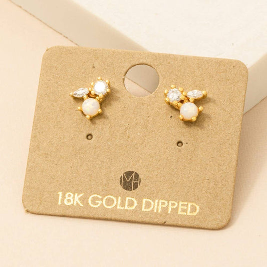 Triple Rhinestone Studs