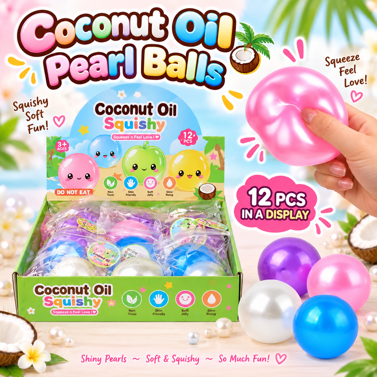 Pearl Coconut Oil Squish