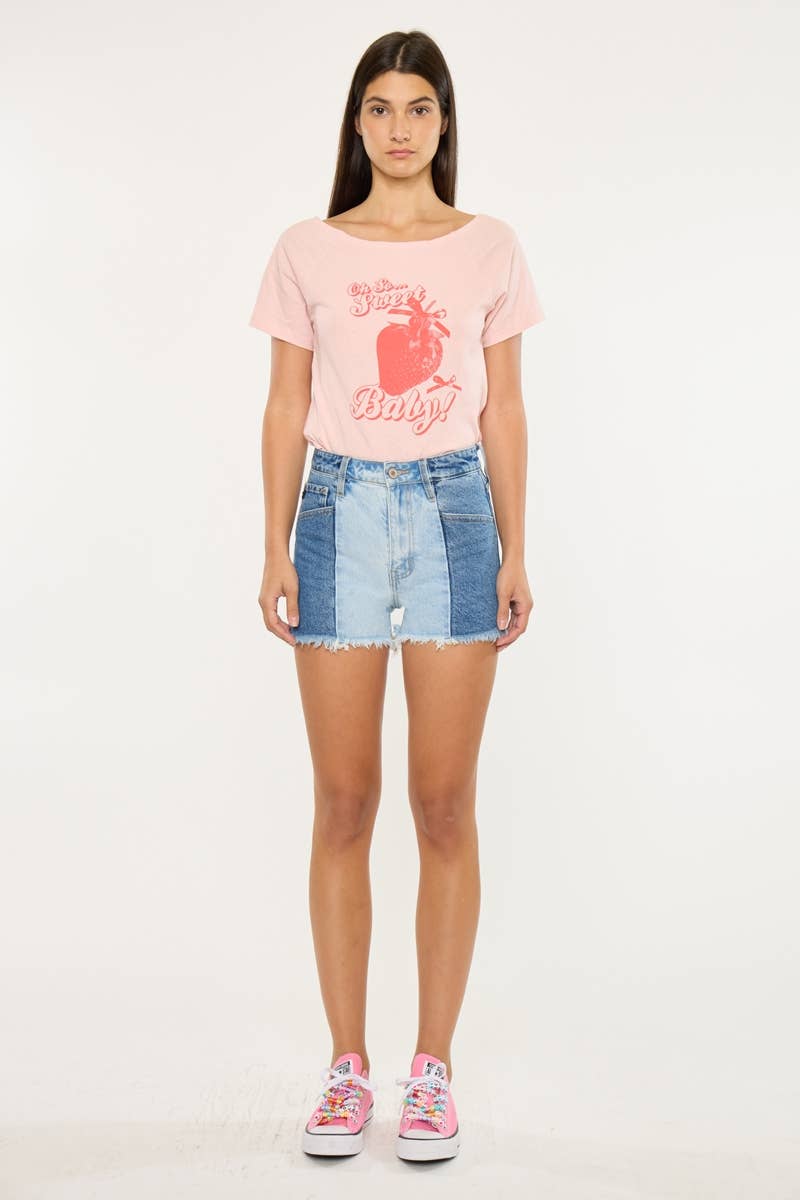 HIGH RISE TWO TONE SHORT