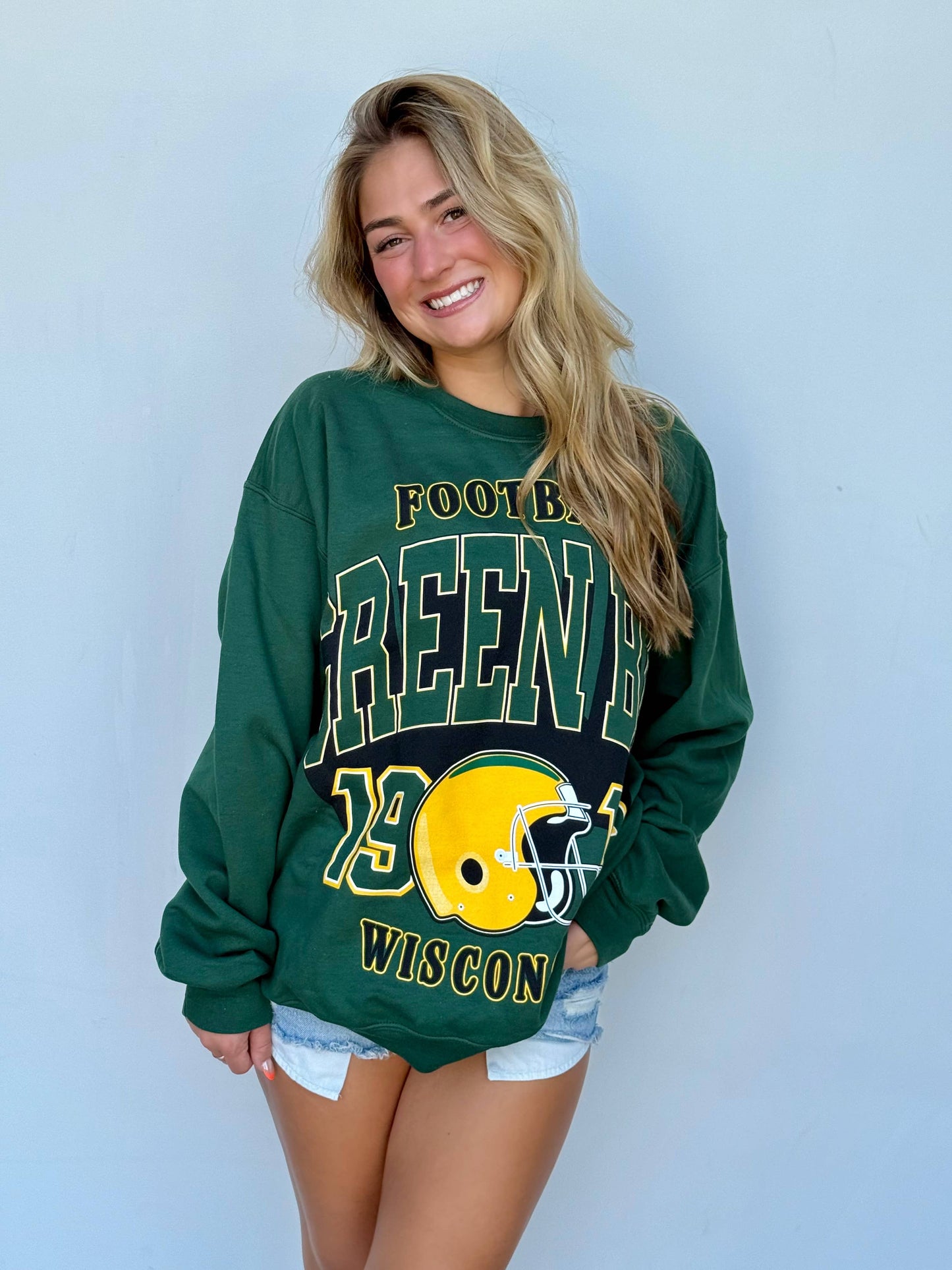 Green Bay Oversized Print Sweatshirt