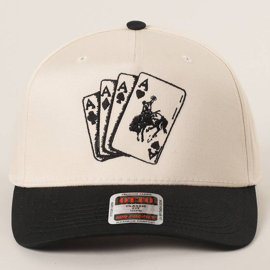 Cowboy Card Embroidered Trucker Hat