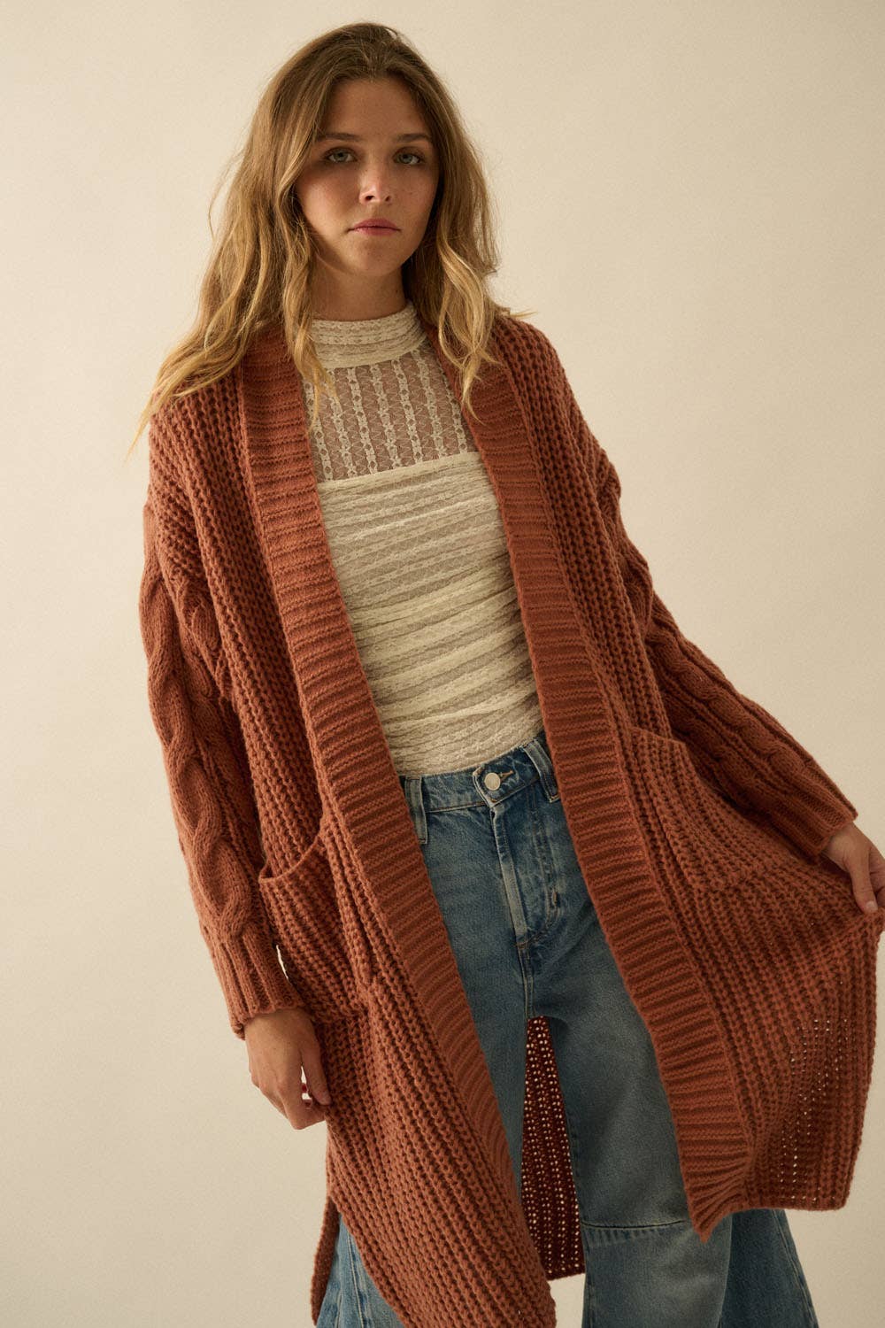 Sunburn Thick Knit Cardigan
