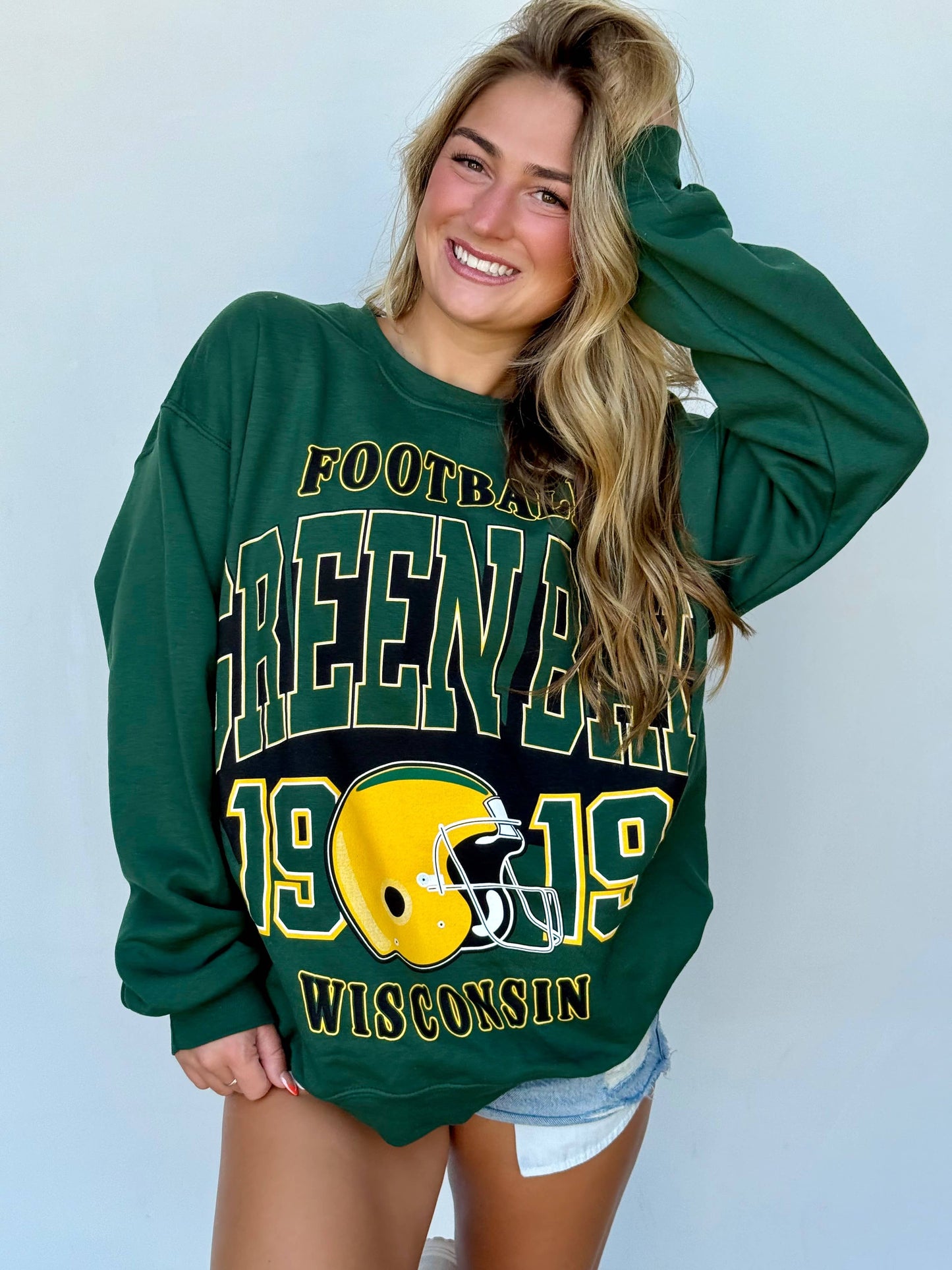Green Bay Oversized Print Sweatshirt