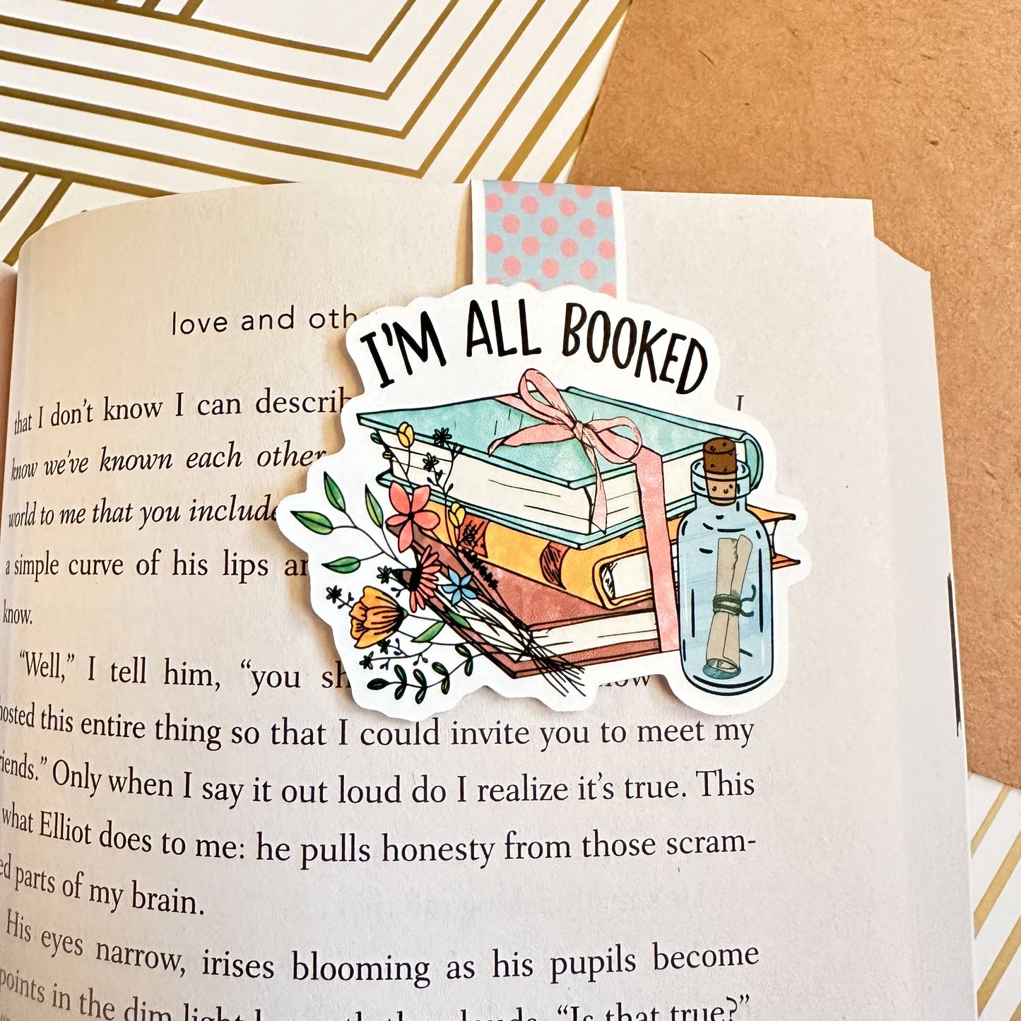 I'm All Booked Magnetic Bookmark