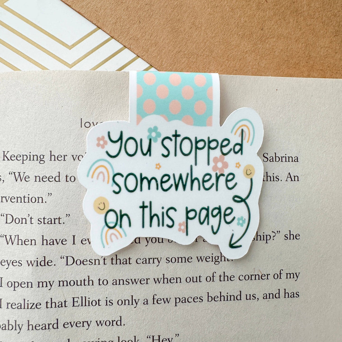 Stopped Somewhere on This Page Magnetic Bookmark