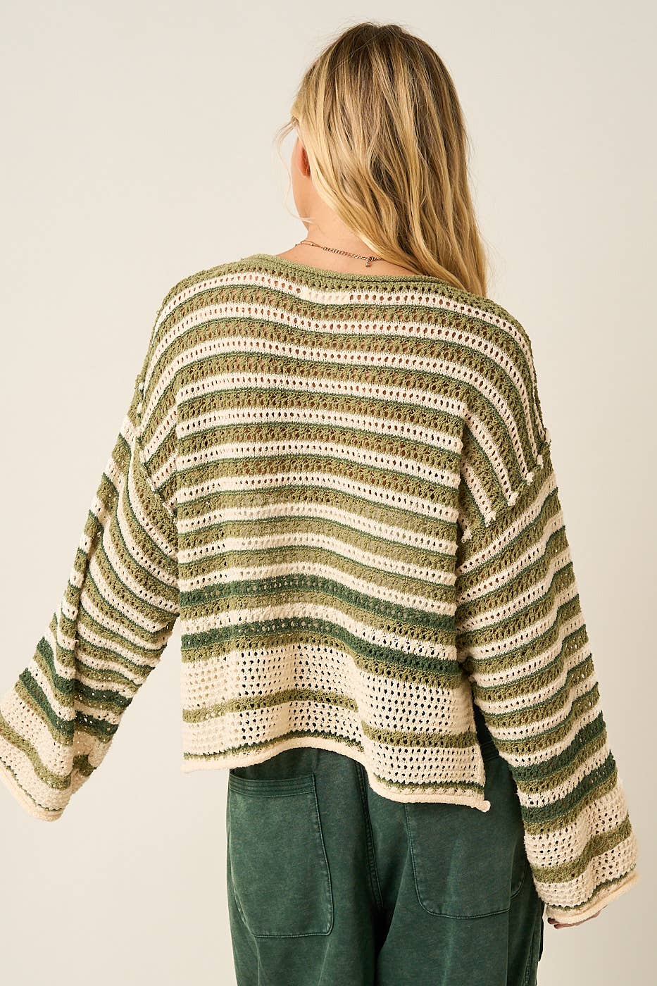 Striped Crochet Sweater