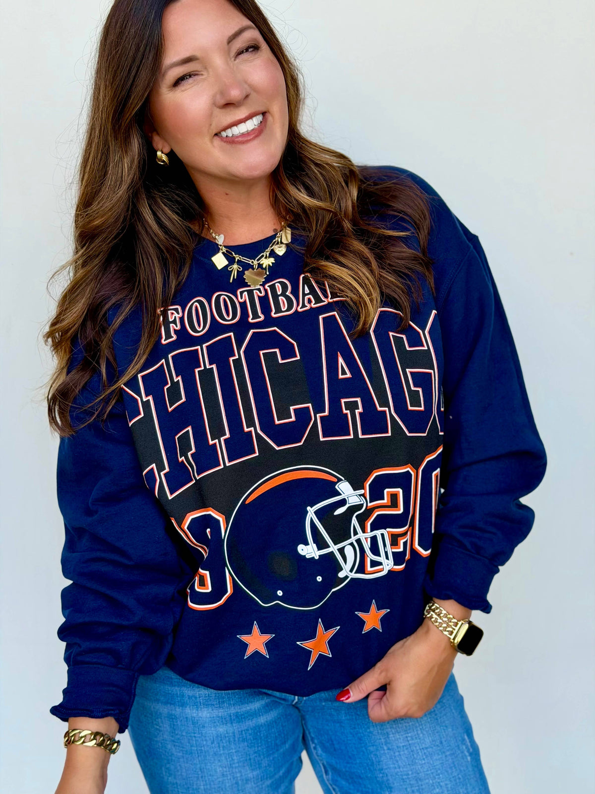 Chicago Oversized Print Sweatshirt